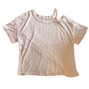 We the Free People Cold shoulder cut out Alex Tee T-shirt Too Oversized Womens S